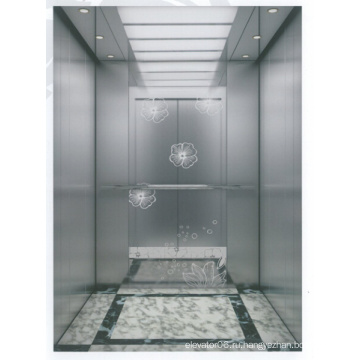Безредукторные коммерческих пассажирских лифта с зеркало, Вытравливание, Волосяный покров нержавеющей стали